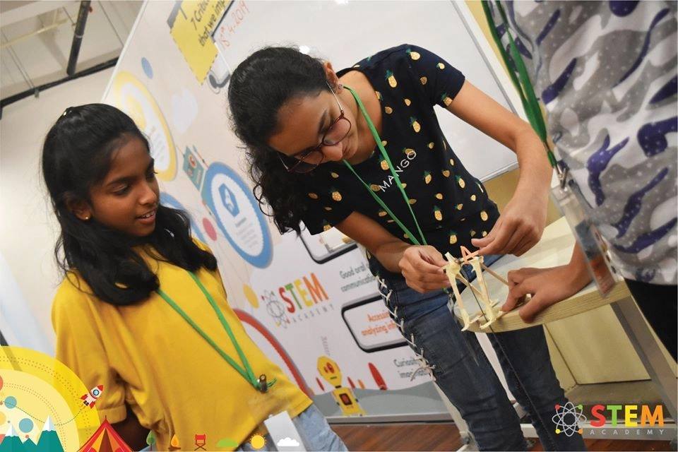 Students presenting their projects in front of the class